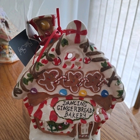 Blue Sky Clayworks Dancing Gingerbread Bakery Holiday Tea...